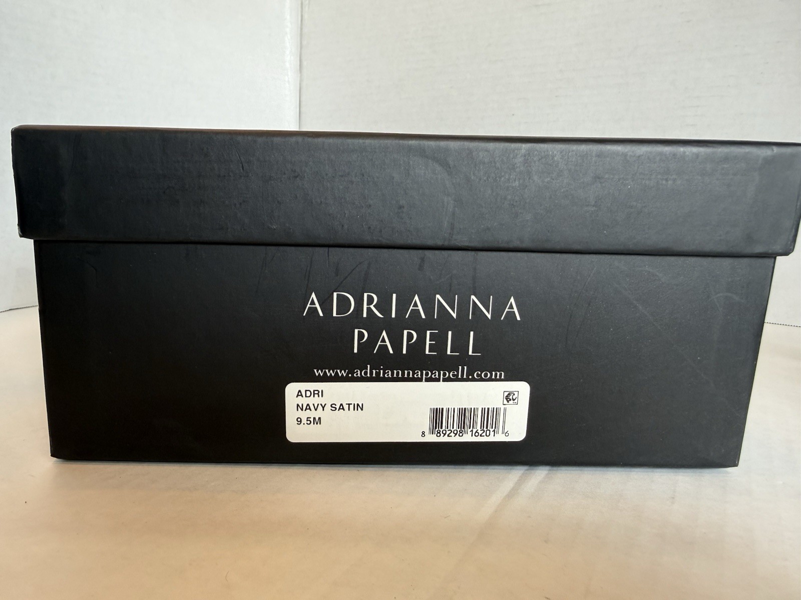 Adrianna Papell Navy Satin Strappy Heels Buckle Open Toe Adjustable Strap 9.5
