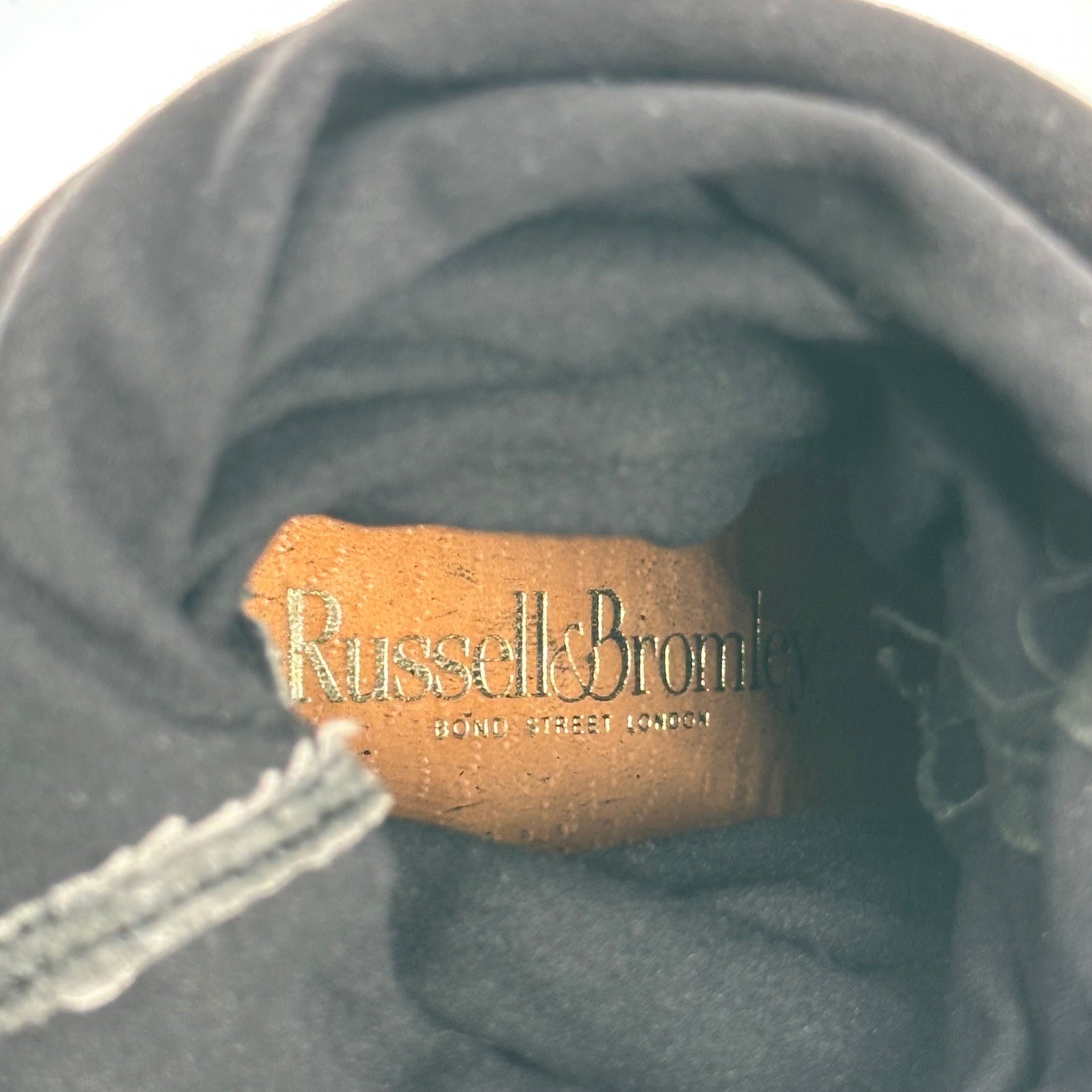 Russell & Bromley Black Embossed Reptile Knee High Stretch Boots Women’s 38.5