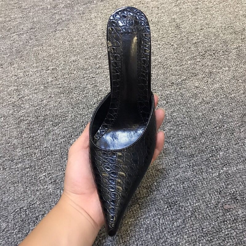 Womens Leather Dress Formal Wedding Slipper Leather Pointy Toe Sandals Shoes New