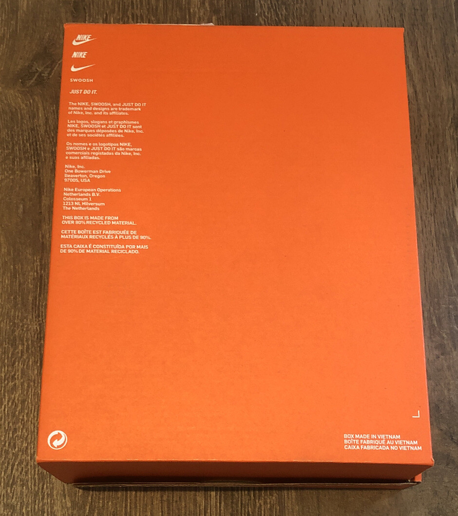 Nike Flex Runner (GS) Empty Orange Shoe Box Size 4.5 Box Only