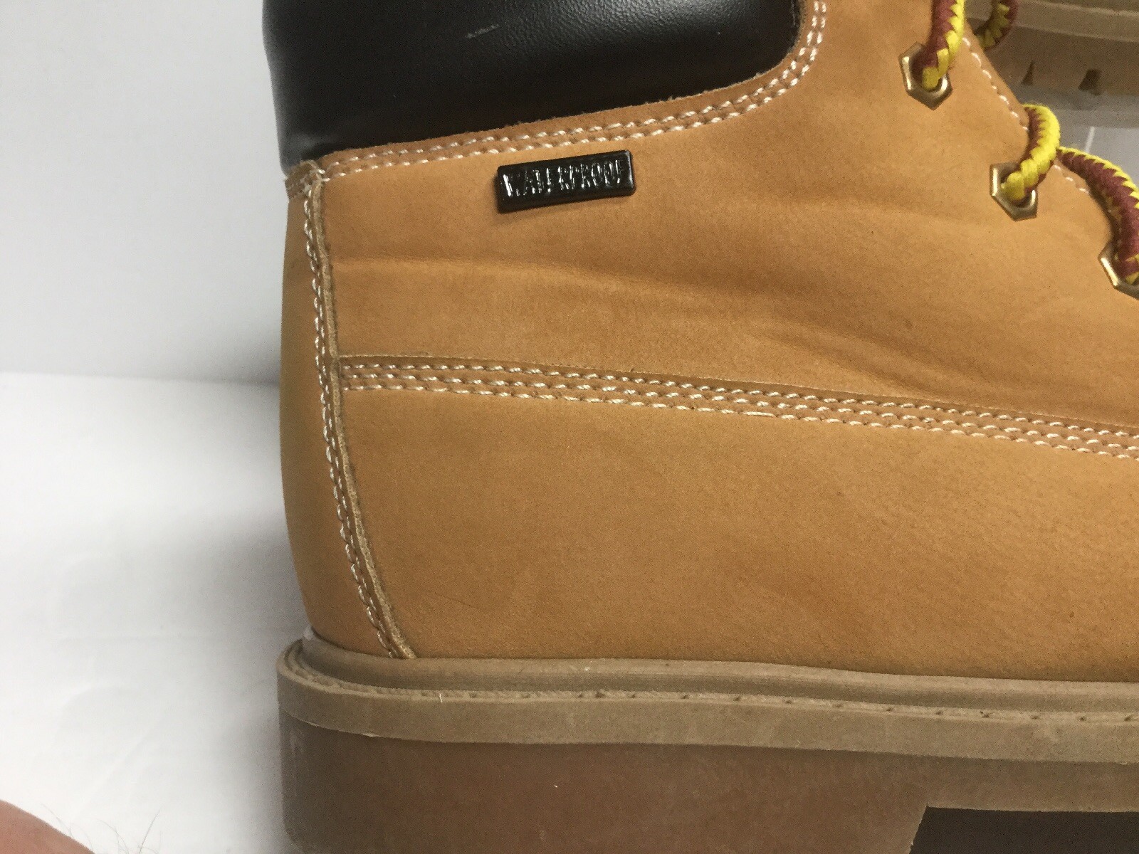 Suede Leather WaterProof work hiking ankle boots tan Size mens 4M womens 6M