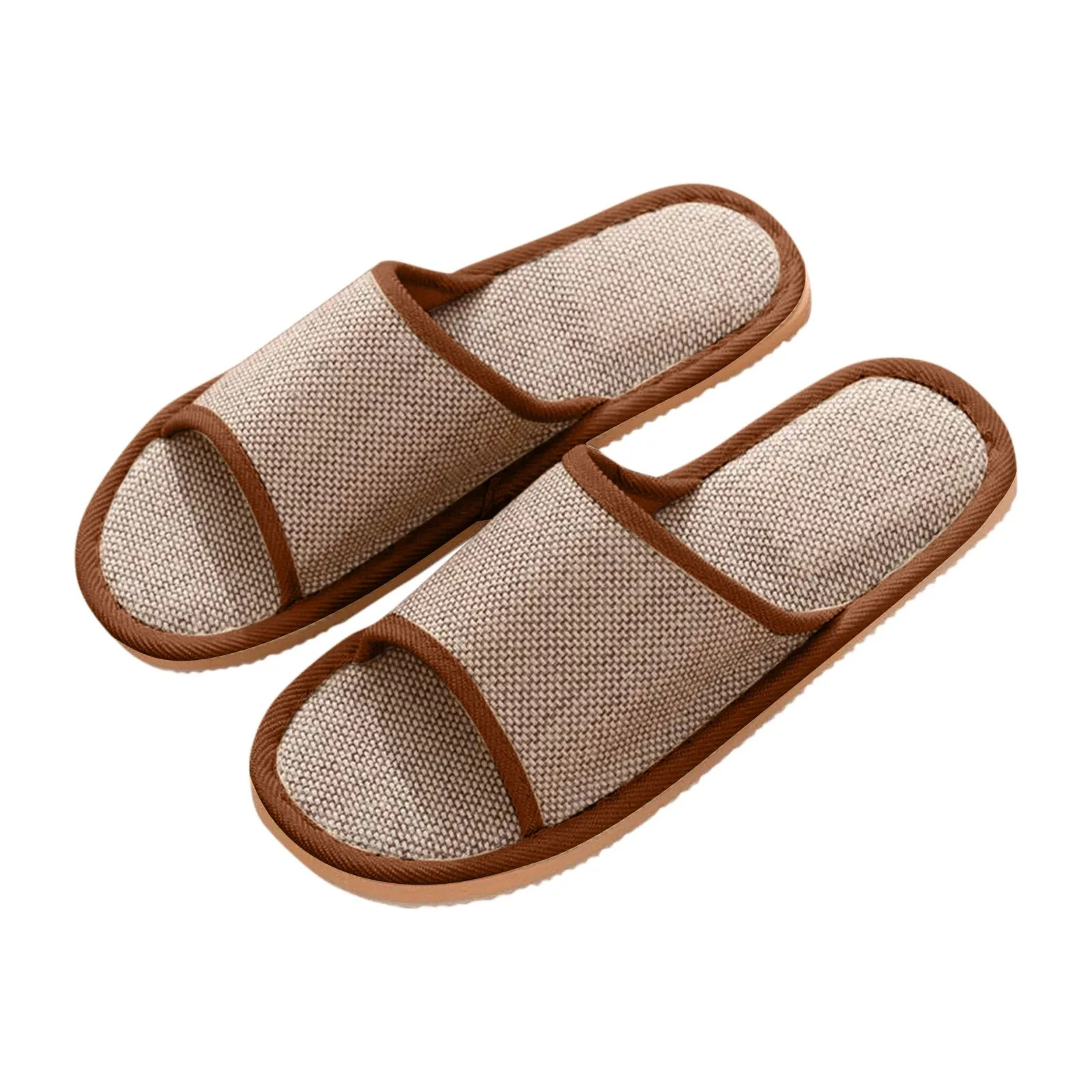 Four Season Linen Home Slippers Women Indoor Bedroom Women House Slides Autumn U