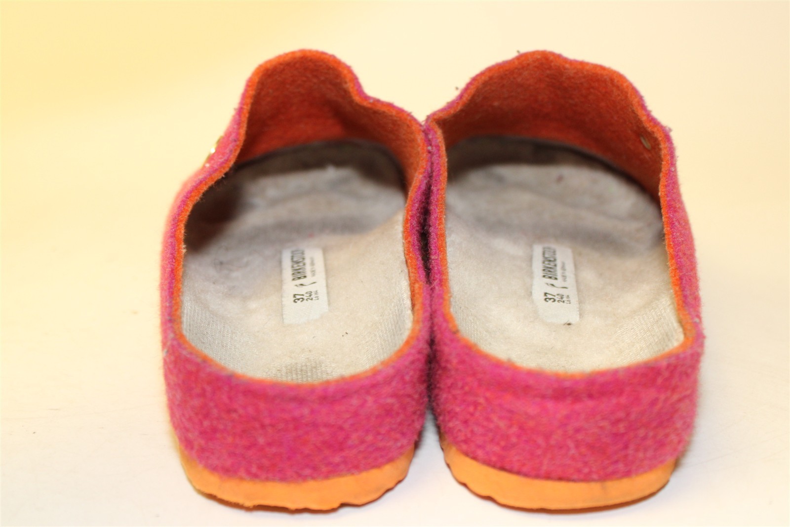 Birkenstock Germany Made Kaprun Happy Fuschia Womens US 6 EUR 37 Wool Felt Clogs