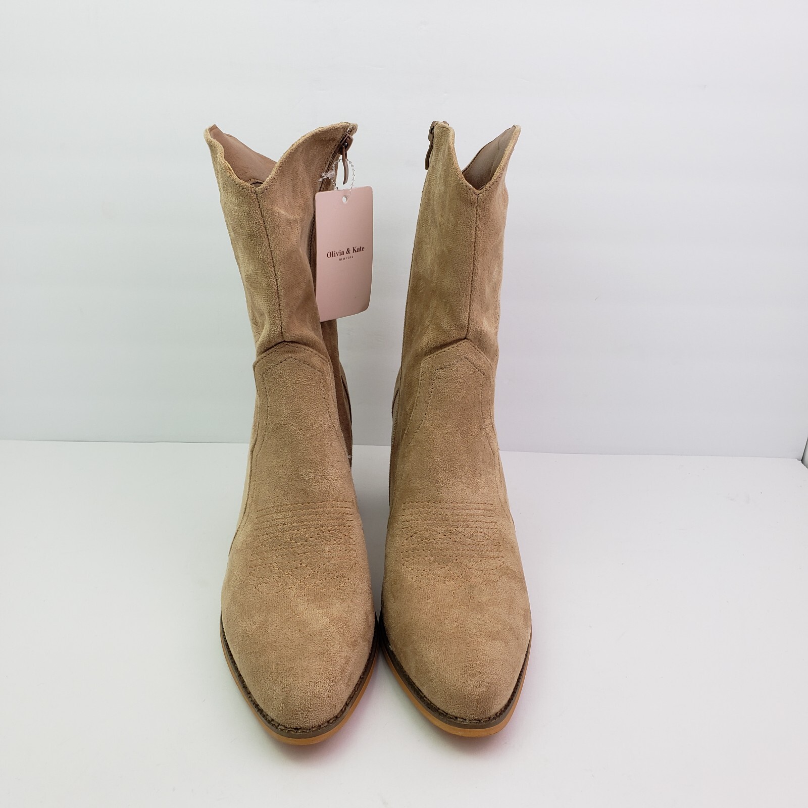 Olivia & Kate New York Bonita Womens Size 9.5 Brown 3.25″ Heeled Western Boots
