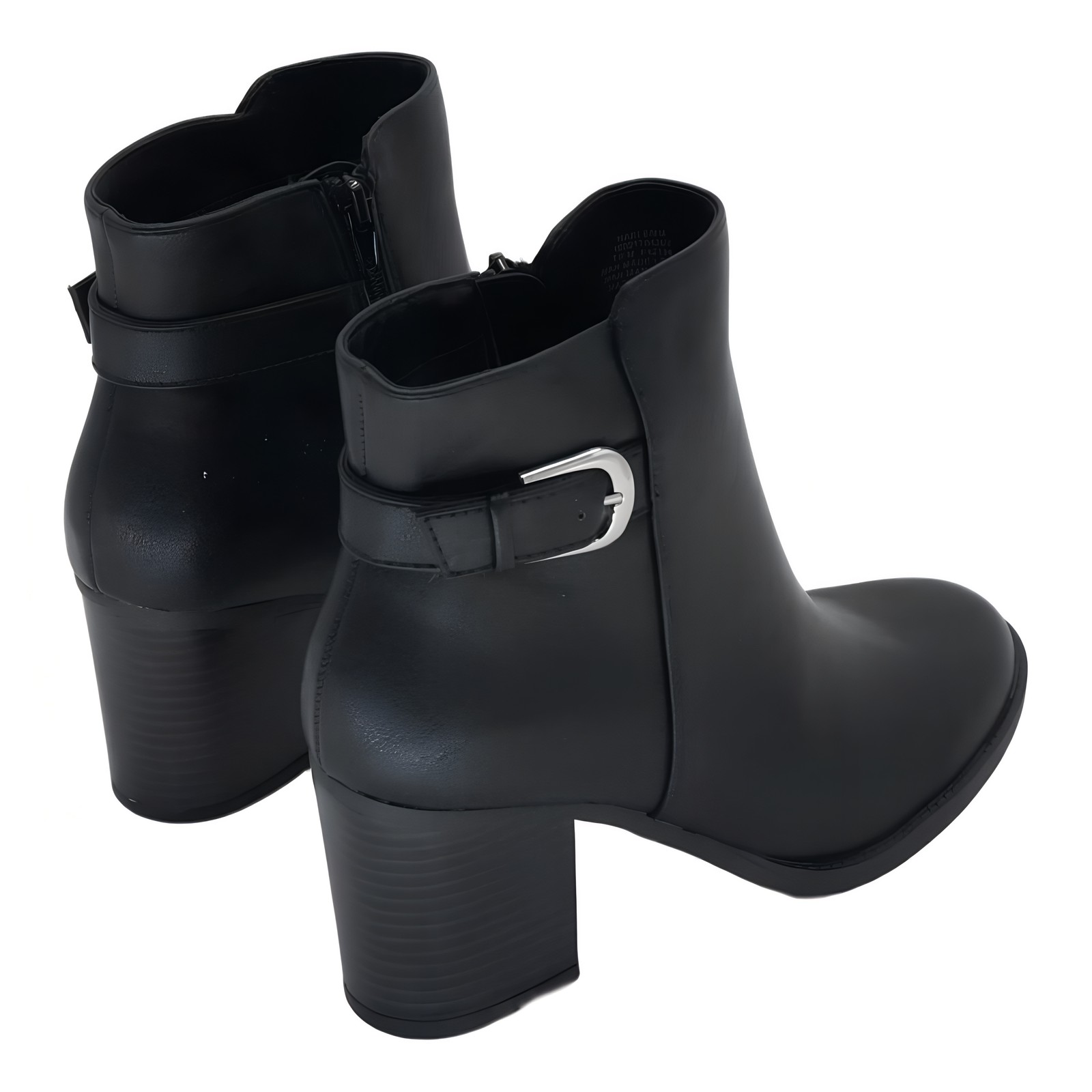 Style Co Harlemm Buckle Ankle Booties 2.5in Block Heel Black Size 7.5M