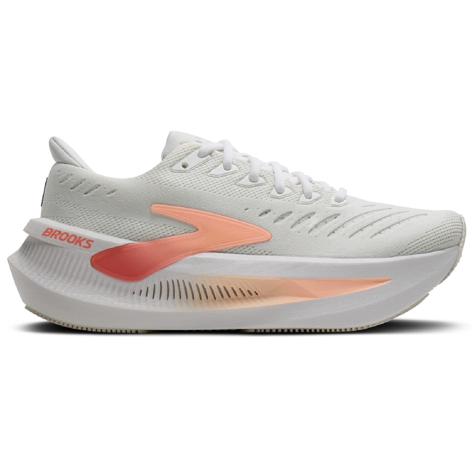 Brooks Glycerin Max 2 Road-Running Shoes – Women’s-White/Coral/Peach