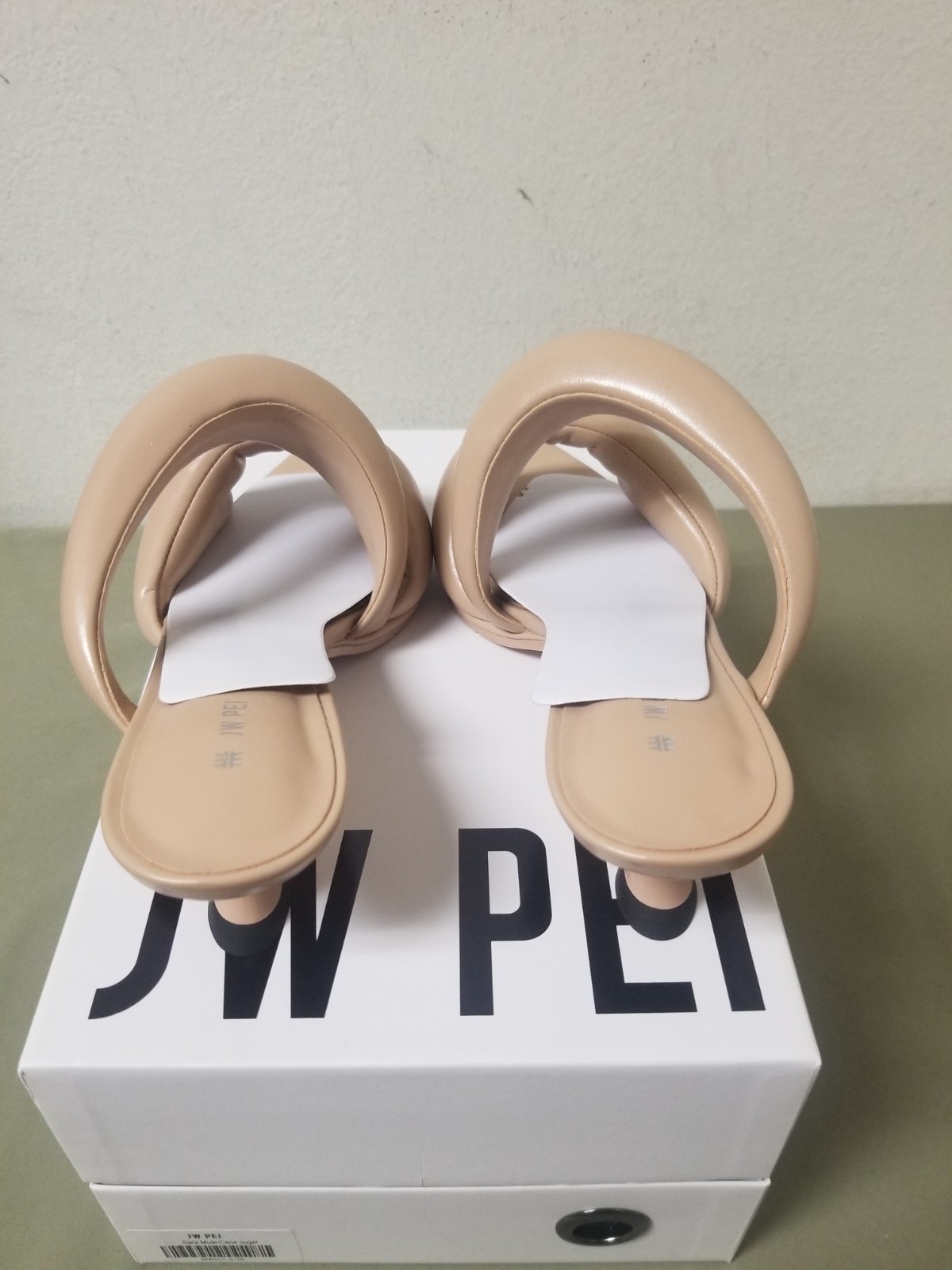 New JW PEI Sara Mule Cane Sugar Heeled Sandal Shoes.