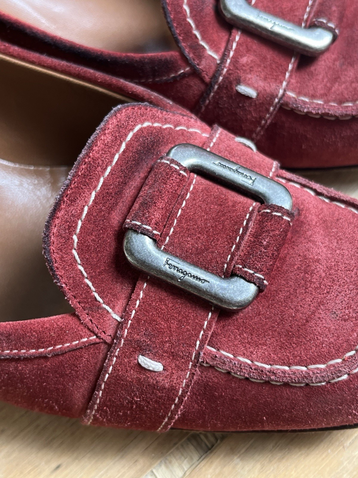 Salvatore Ferragamo Women’s Shoes Loafer Pumps Red EU 40, US 9.5