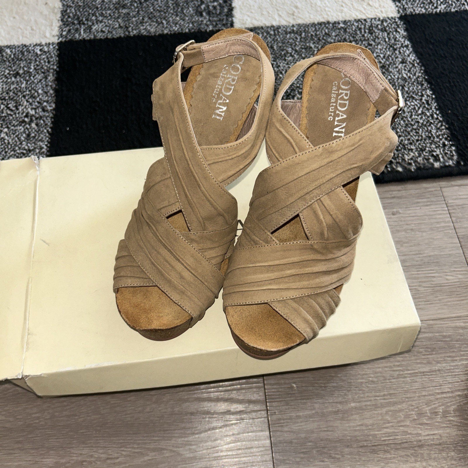 CORDANI BRAND STRAPPY SUEDE HEEL ‘RUSSELL’, SIZE 38