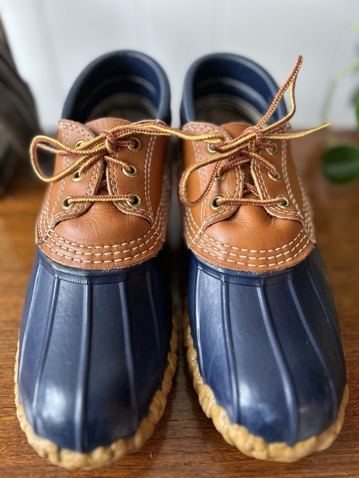 VTG 70s LL Bean Boot OG Womens Maine Hunting Shoe Gumshoe Duck Boots Low Size 9