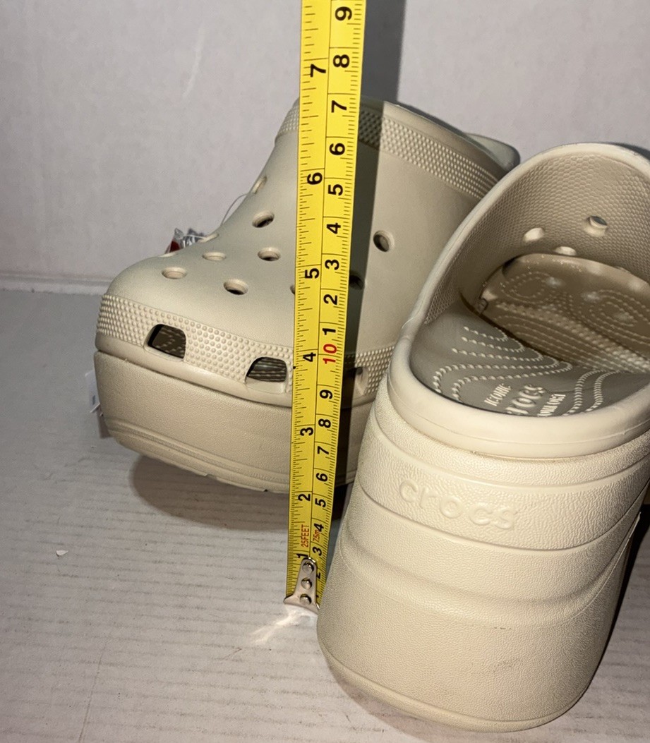 NWT CROC Siren Platform Clogs in Bone (off-white) Mens Sz 9/ Women’s Sz 11 Crocs