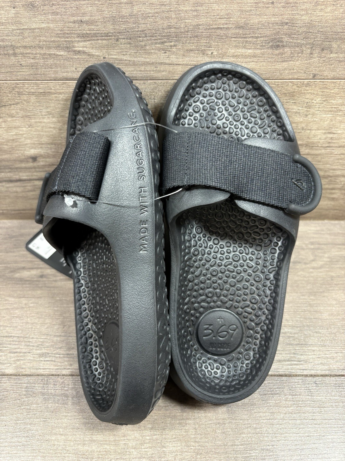 Allbirds Unisex Sugar Sliders Slide Sandals Black Eco Friendly Size W 6 M 4
