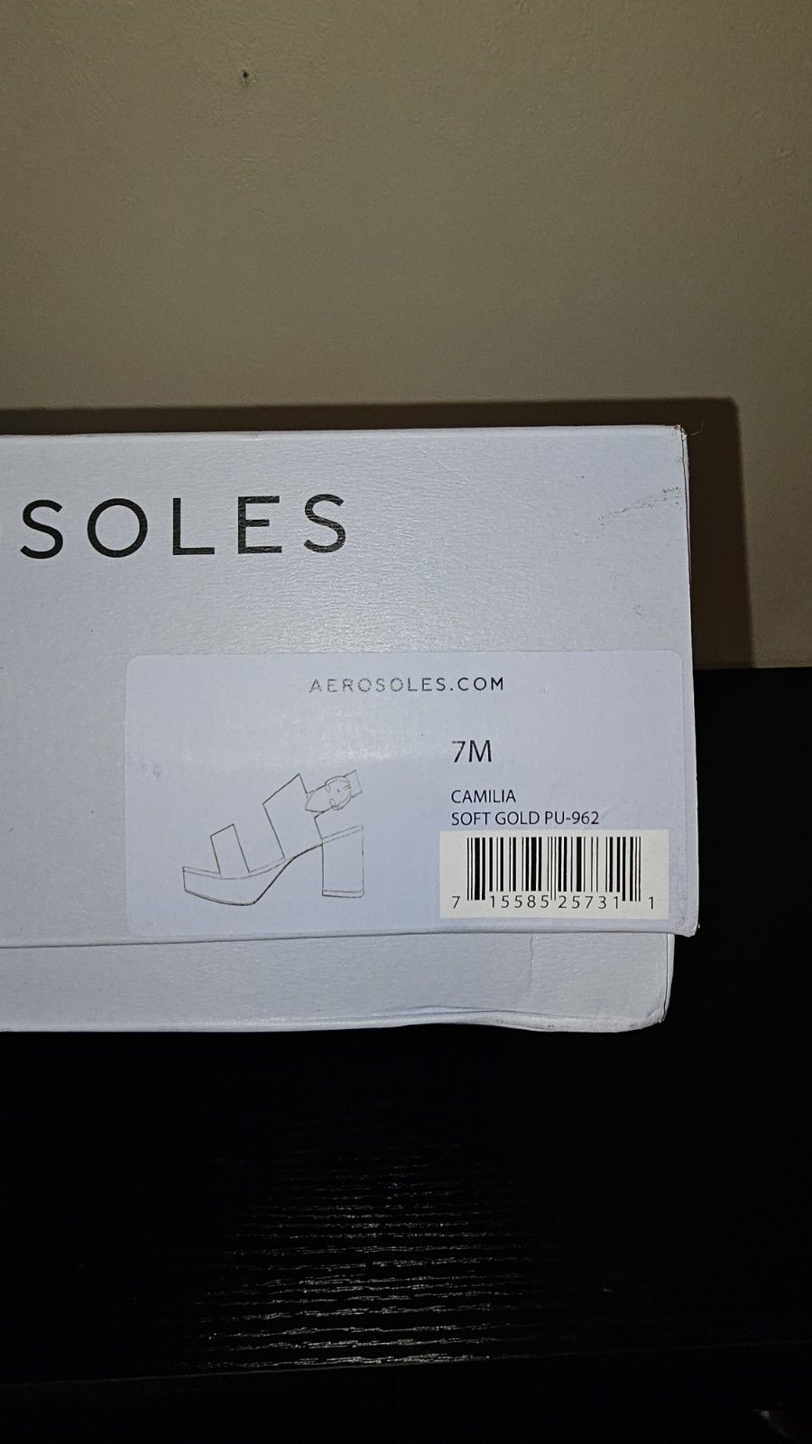Aerosoles Women’s Gold Strappy Block Heel Sandals Buckle Adjustable 7M