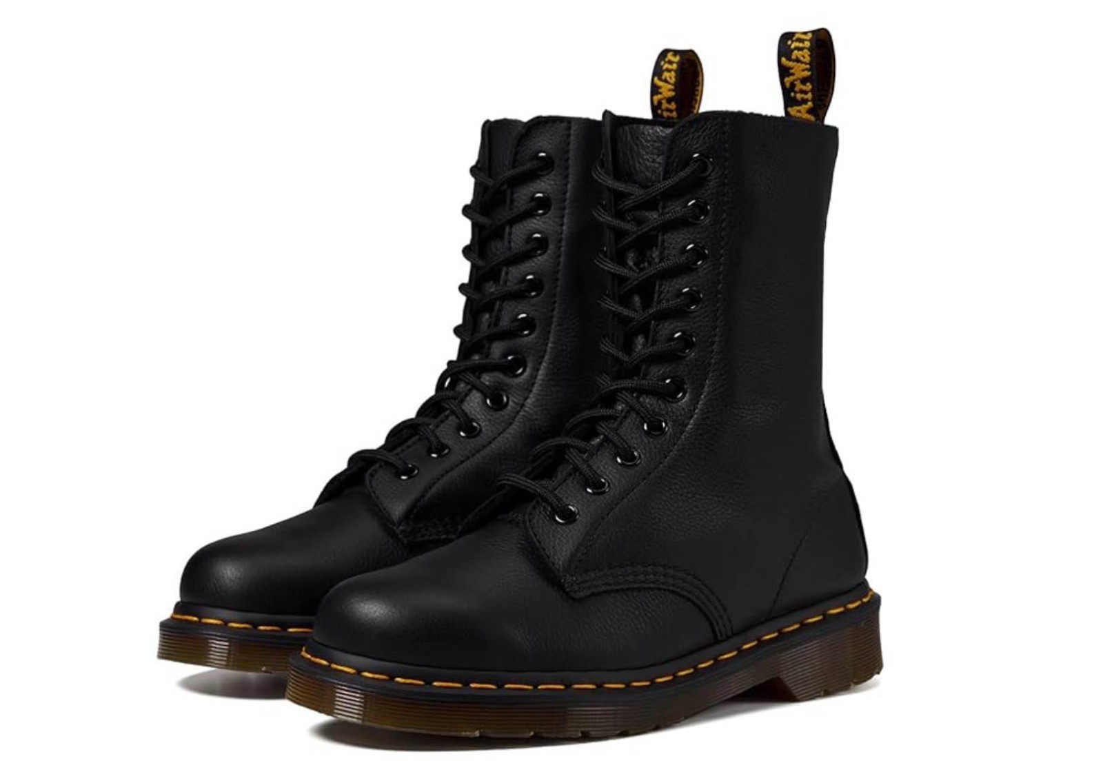 Dr. Martens 1460 W Pascal Boots Womens Size 11 Black Virginia Lace Up 11821006