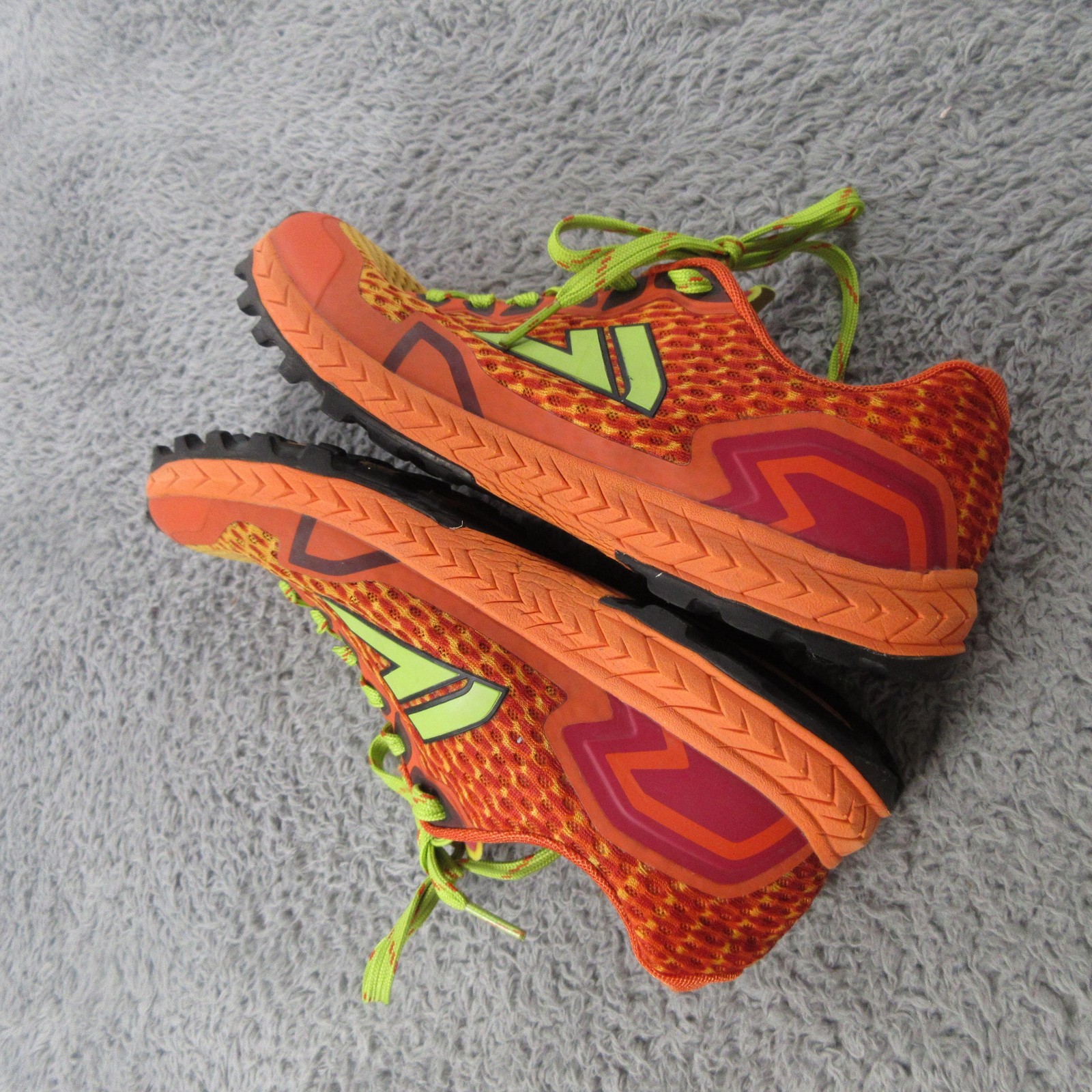 VJ Spark Shoes Womens Size 7.5 Orange Yellow Trail Running Athletic Mesh