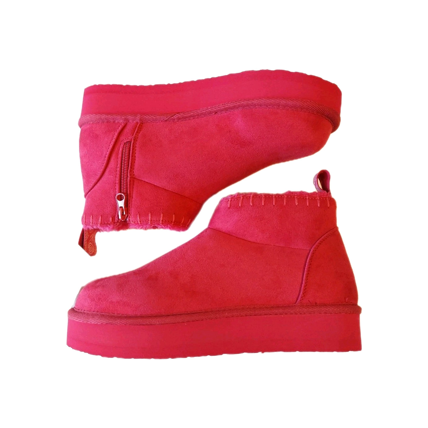 Muk Luks Augie Women’s Fuschia Bootie Cozy Platform Hot Pink Boots Size 8