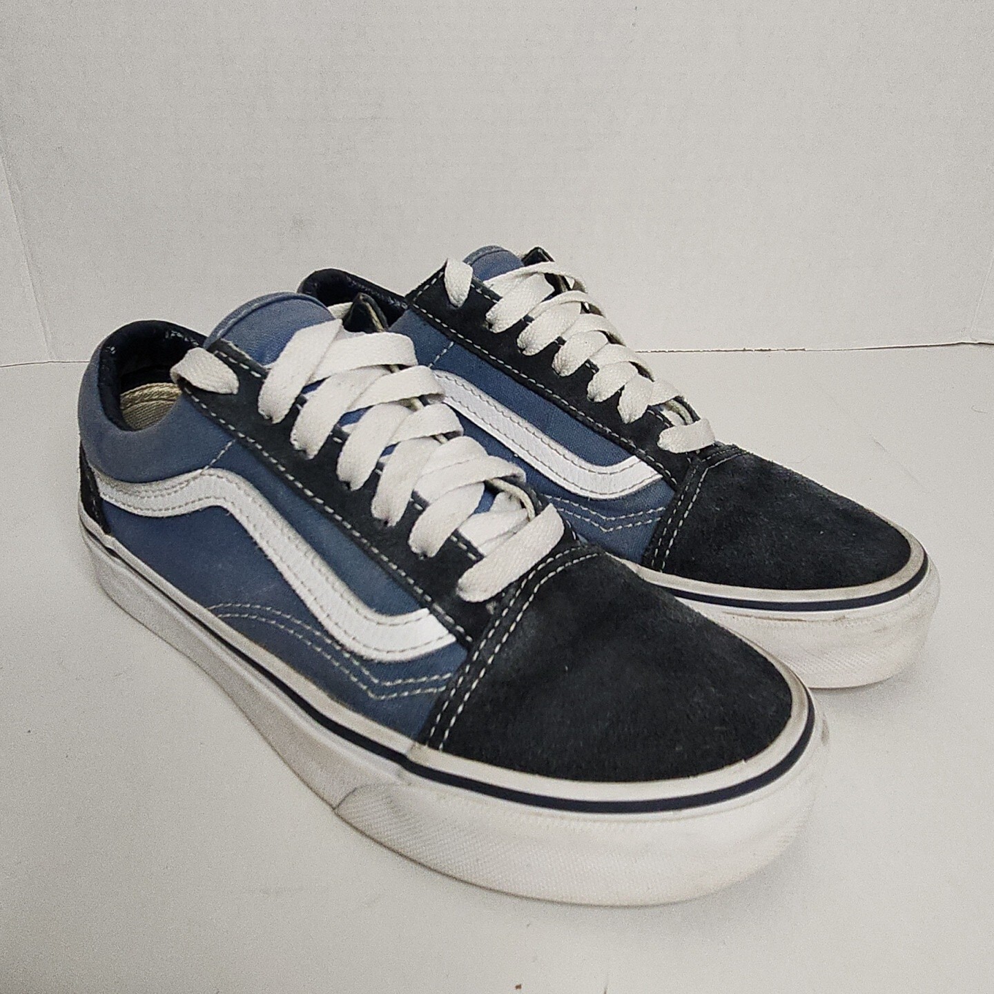 Vans Old Skool Acid Denim Skateboard Sneakers Shoes Blue Size Women 5 Men 3.5