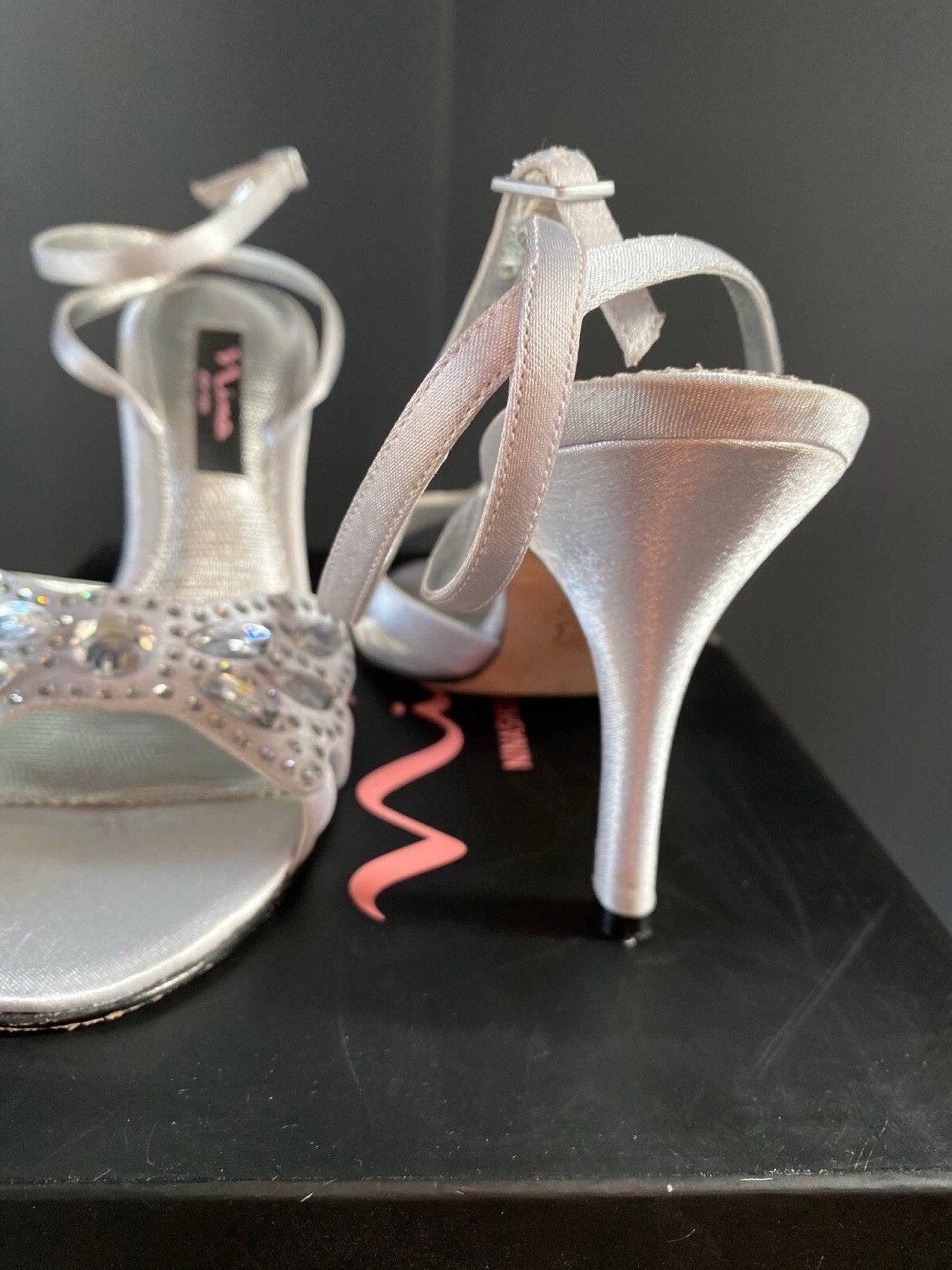 Nina Strappy Open Toe Heel Virtue Silver Jewels Royal 8M Wedding Birthday
