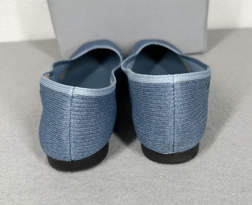 Vivaia Margot 2.0 Flats Ballet Shoes Size 7 US Square Toe v Cut Blue
