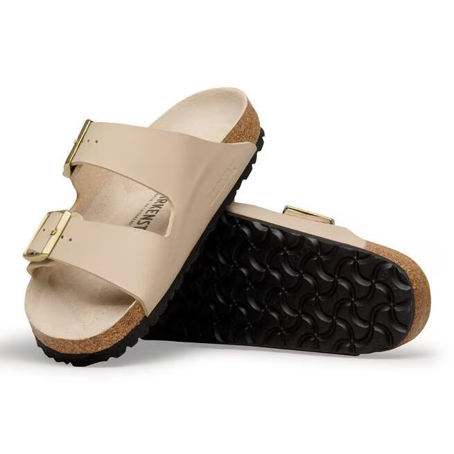 BIRKENSTOCK ARIZONA TRIPLES NEW BEIGE/PINK CLAY SANDCASTLE/OYSTER MEDIUM/NARROW