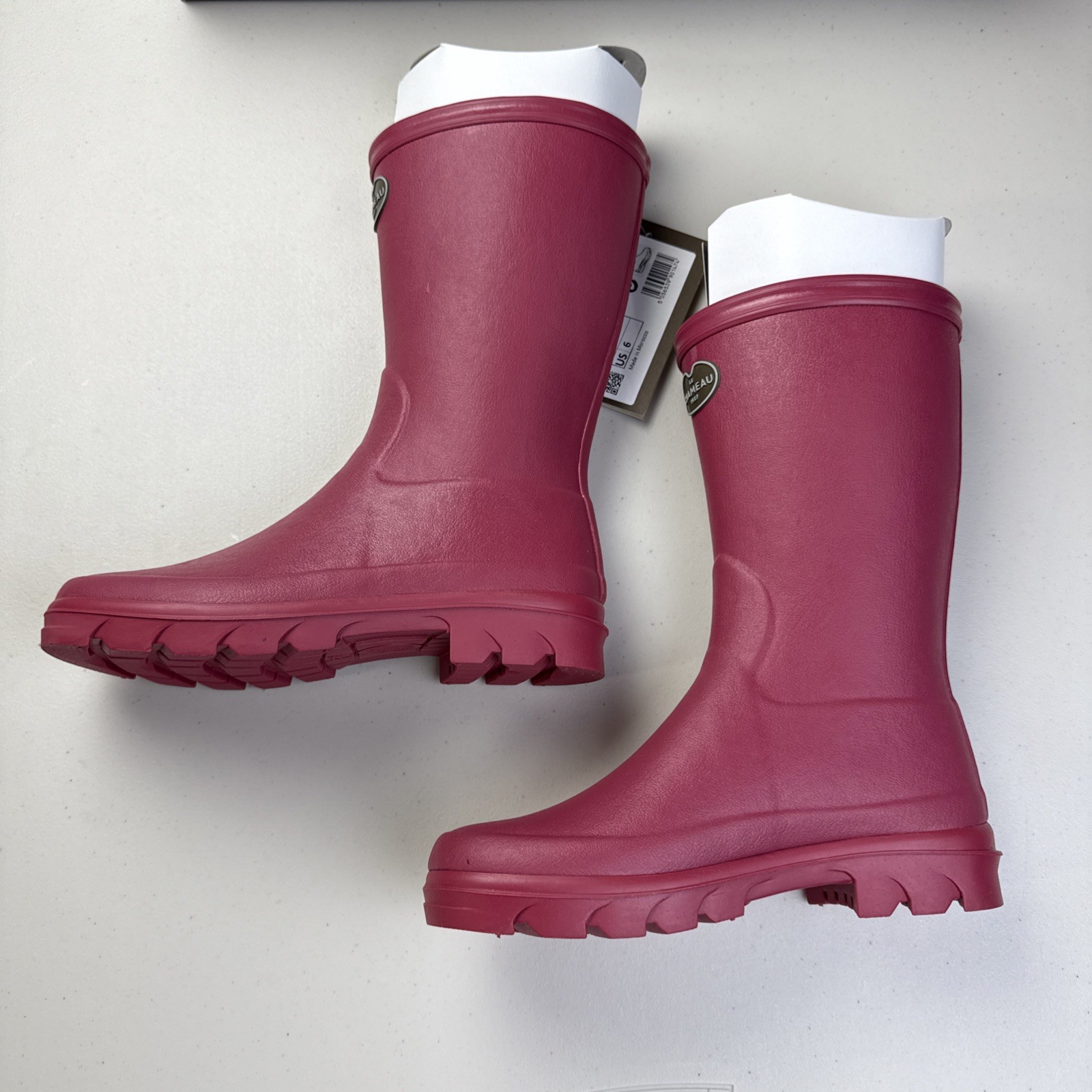 Le Chameau 1927 Rain Boots Women’s Size 6 Iris Botlyn Rose Pink Lined New w/ Box