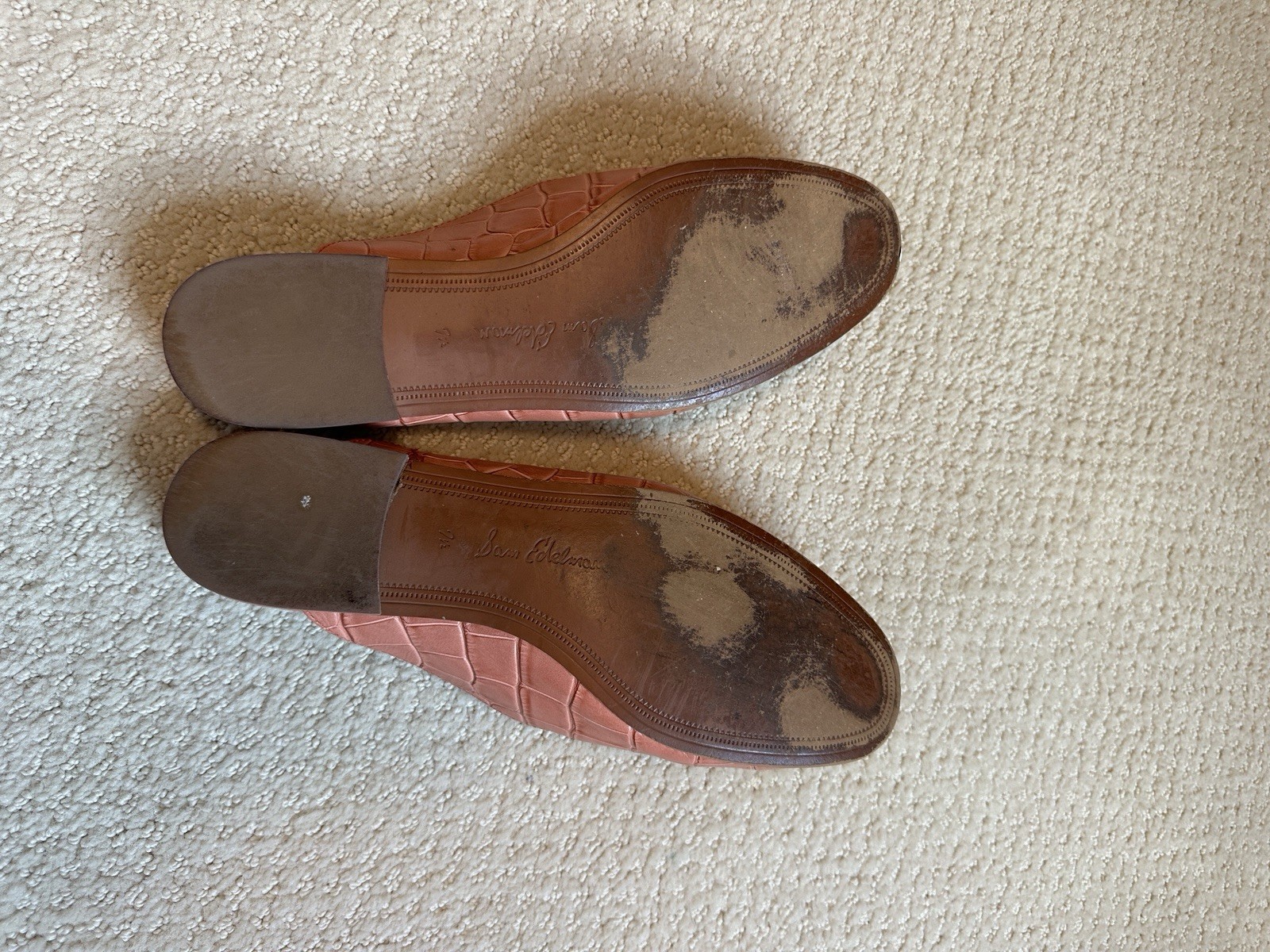 Sam Edelman Laurna Mile In Terracotta Rose Leather 7.5 Woman’s