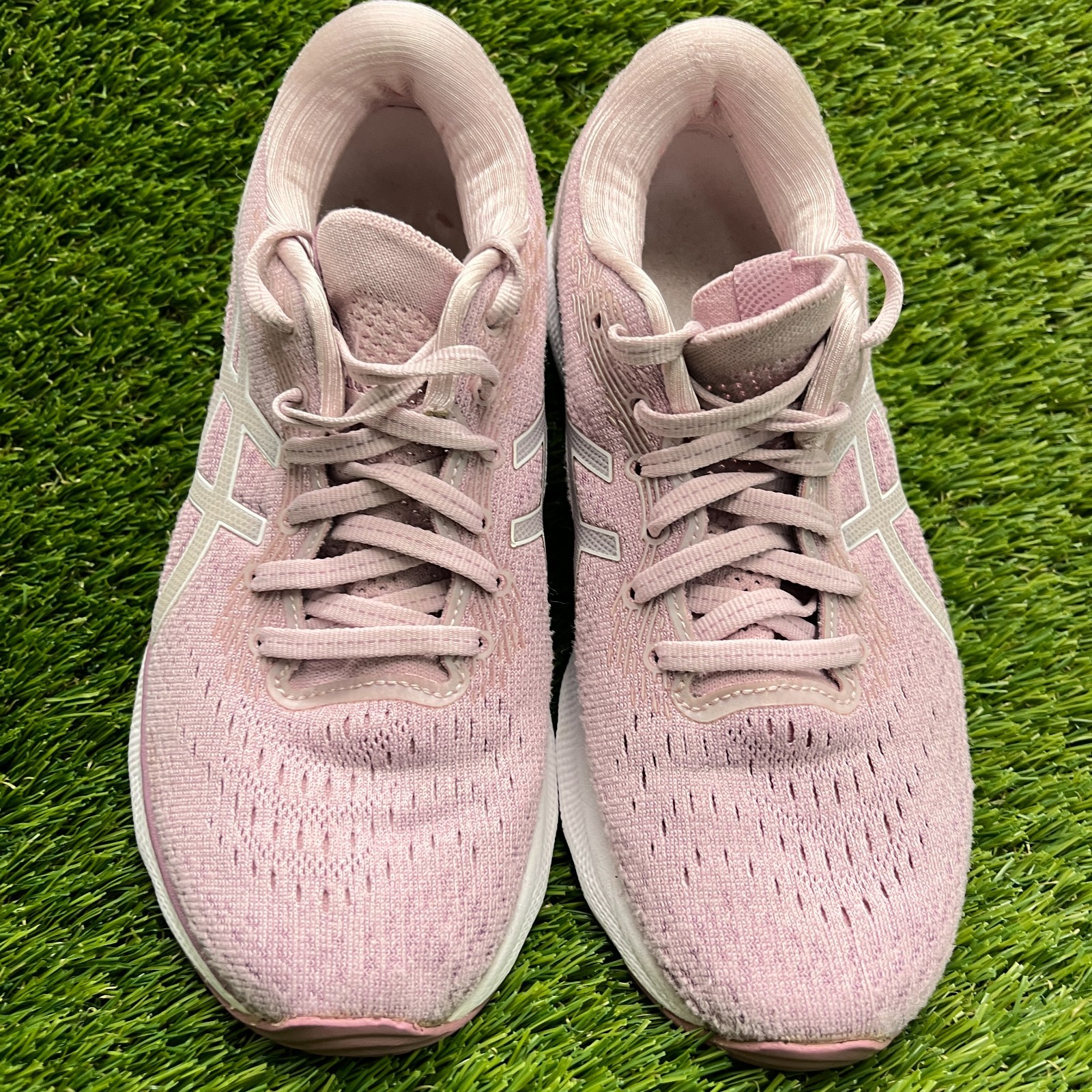 Asics Gel Nimbus 24 Womens Size 6 Pink White Athletic Running Shoes Sneakers