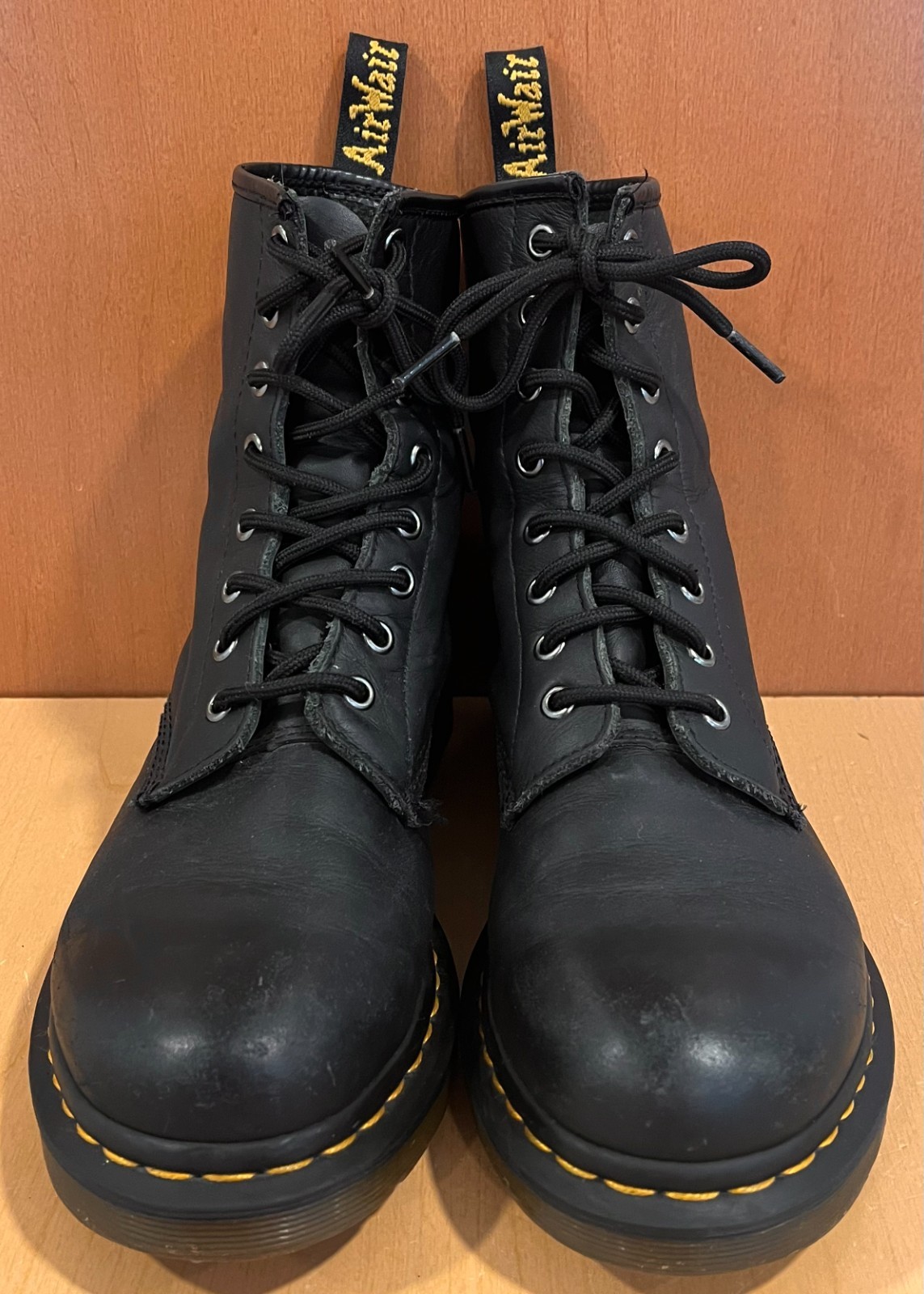 Dr. Martens 1460 Combat Boots Black Smooth Leather Doc Martens AW004 Women 9