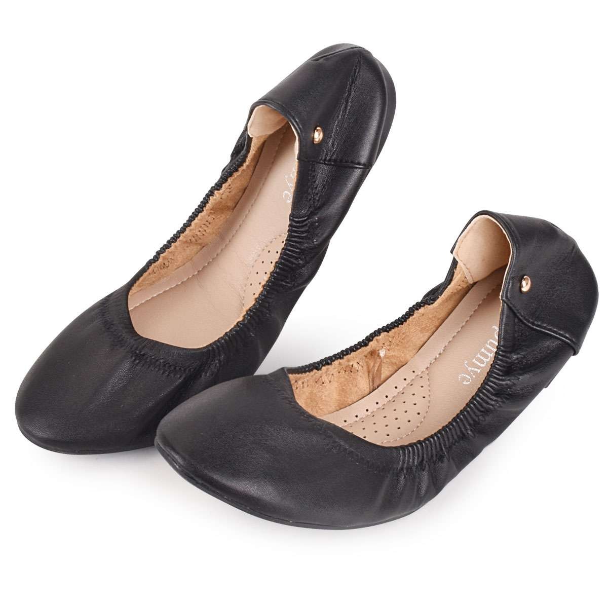 Women Ballet Flat Round Toe Slip On Comfortable Casual Travel Work Walking Shoes