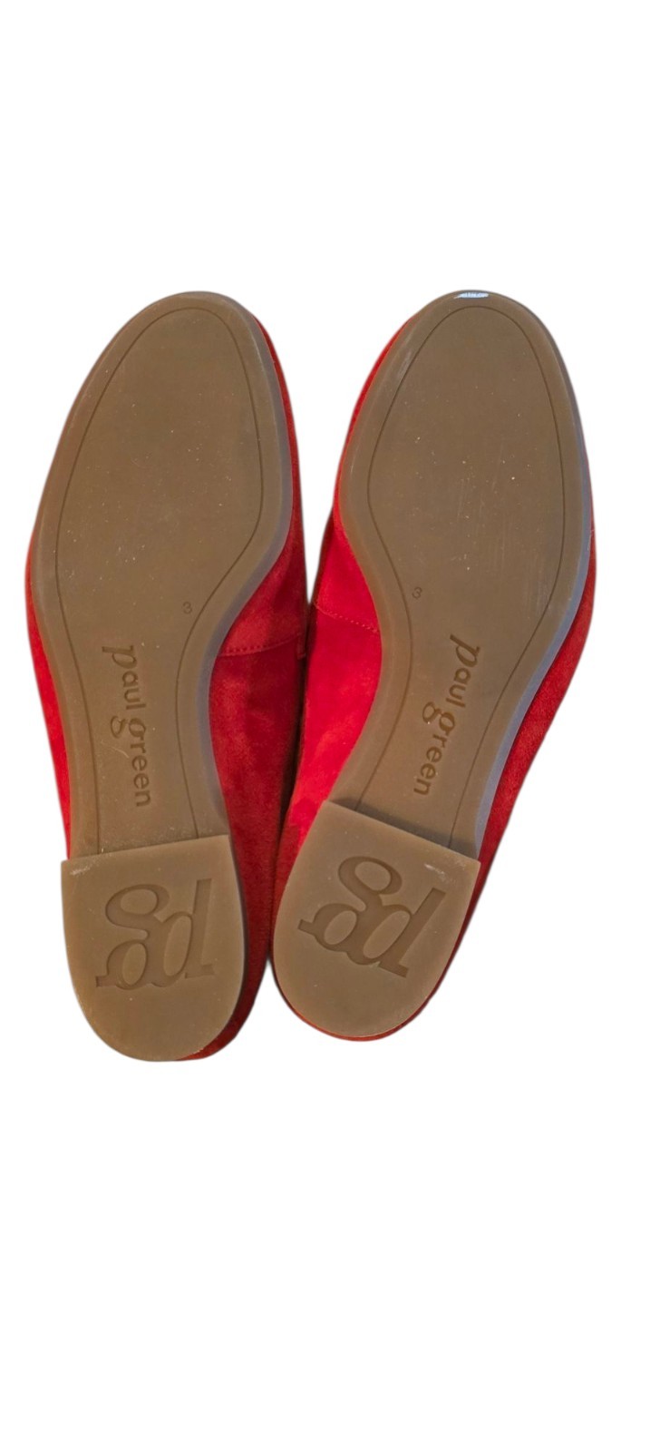 Paul Green Women’s Red Suede Loafers Size 5.5