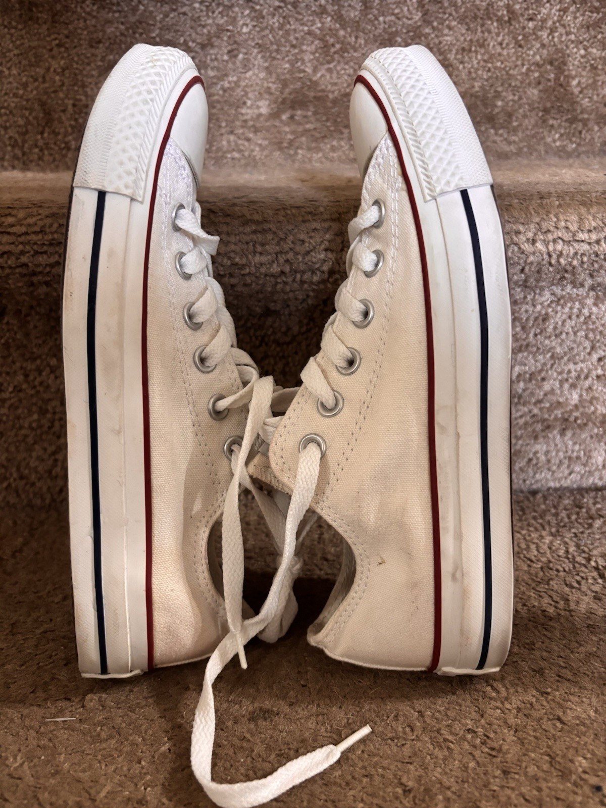 Converse All Star Low Top Lace-Up Sneakers White Unisex Adults Sz 6M 8W Classic