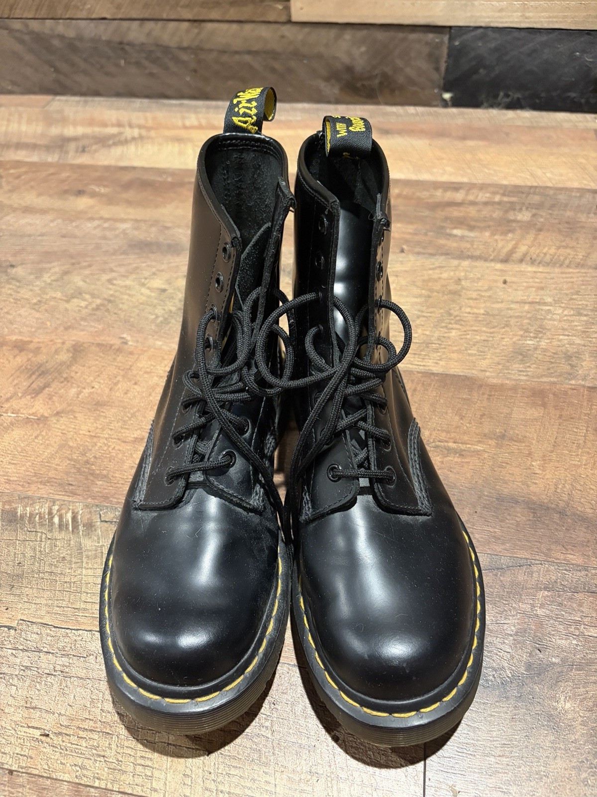 Dr. Martens 1460 W Women’s Black Leather Lace Up Combat Boots US 9 UK 7 EU 41