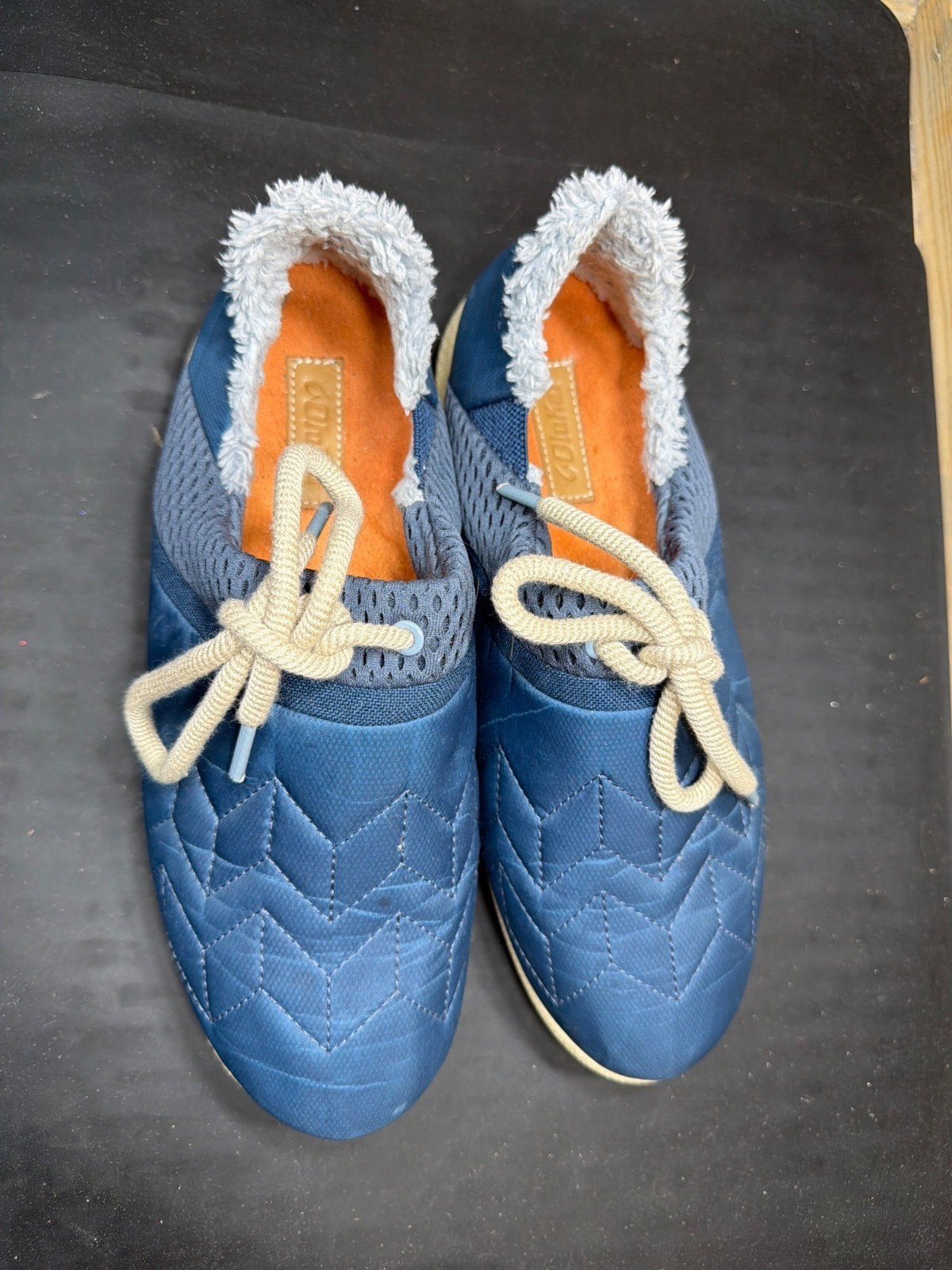 OluKai Mahiki Women’s Size 9 Blue Quilted Textile Slip-On Slipper Shoes 20477-7E