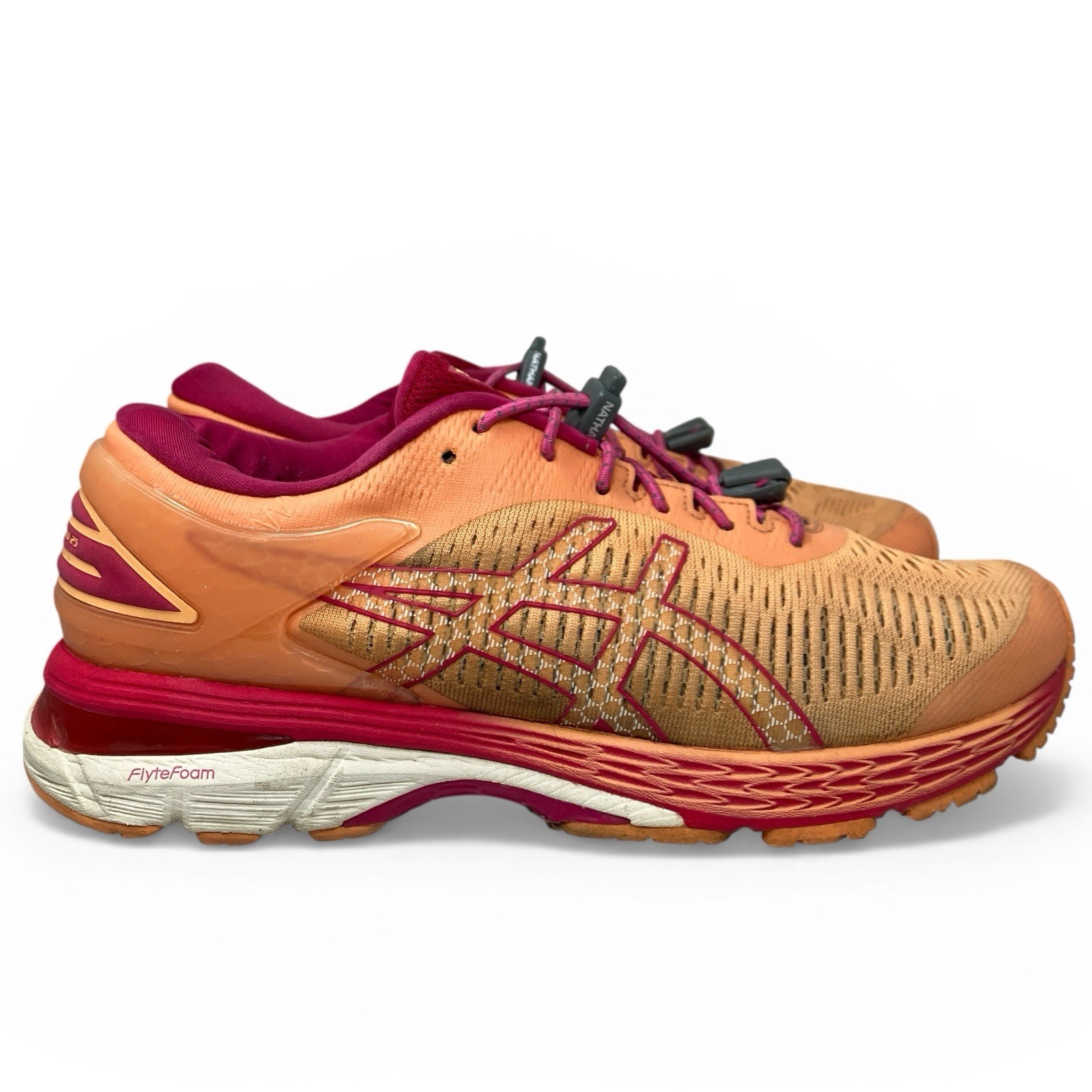 Asics Sneakers Womens 8.5 Orange Gel-Kayano 25 Running Workout Athletic 1012A026