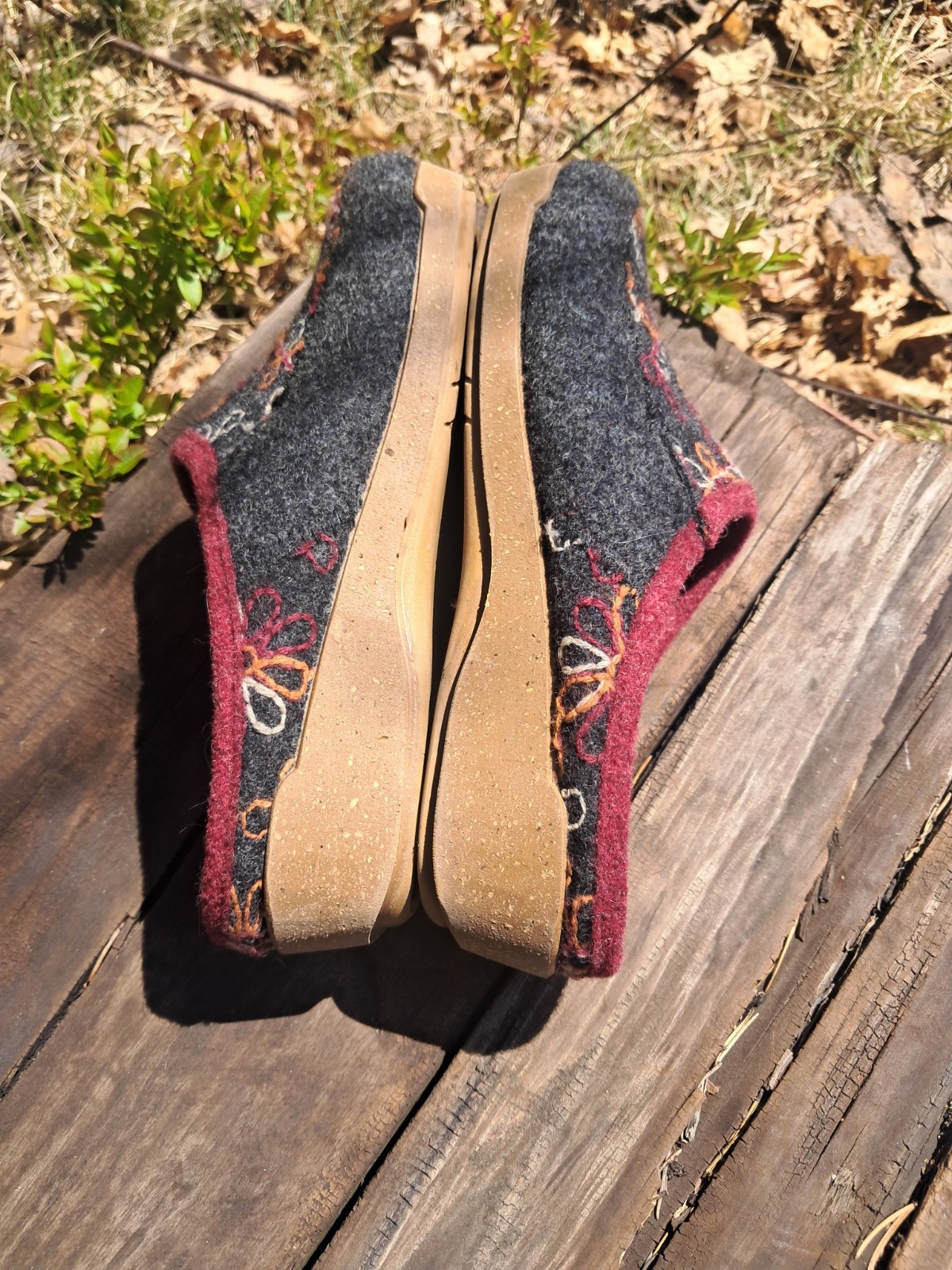 Taos Woolflower Clog Charcoal Women’s 38 US size 7 1/2