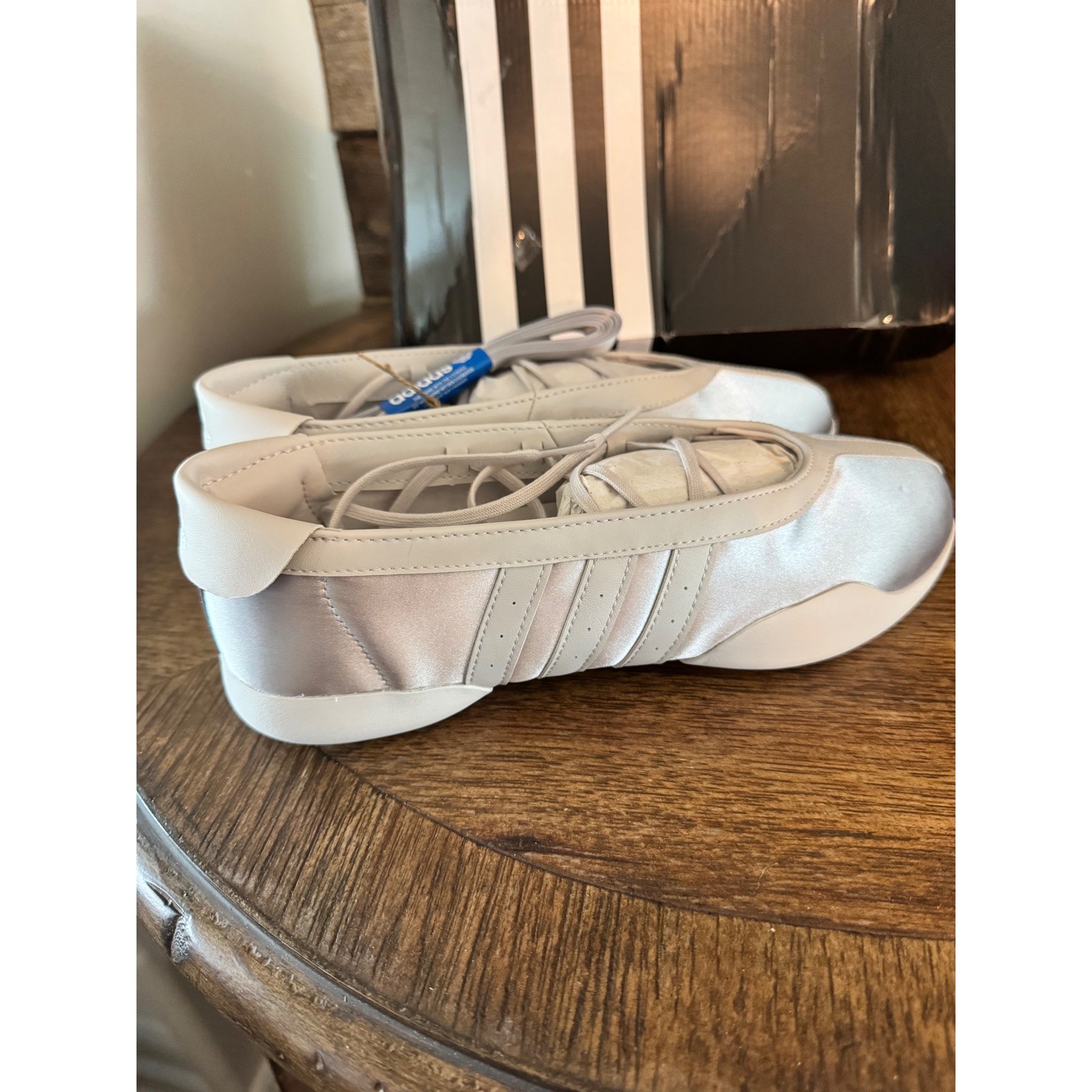 Adidas Taekwondo Mei Ballet W Silver Metallic Grey Sneakers KJ8370 Womens 10