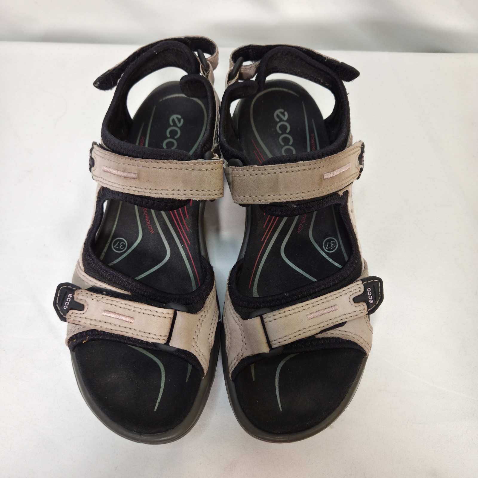 ECCO Yucatan Offroad Nubuck Hiking Sandals Beige/Black Women’s EU 37 US 6-6.5