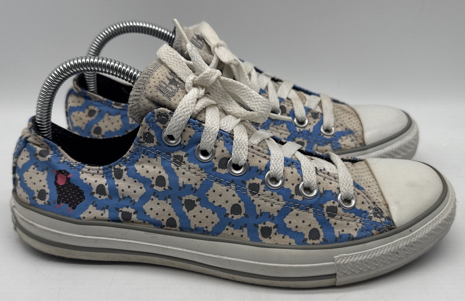 Converse All Star Sheep Print Low Top Sneakers Blue/White Women’s 10 Men’s 8