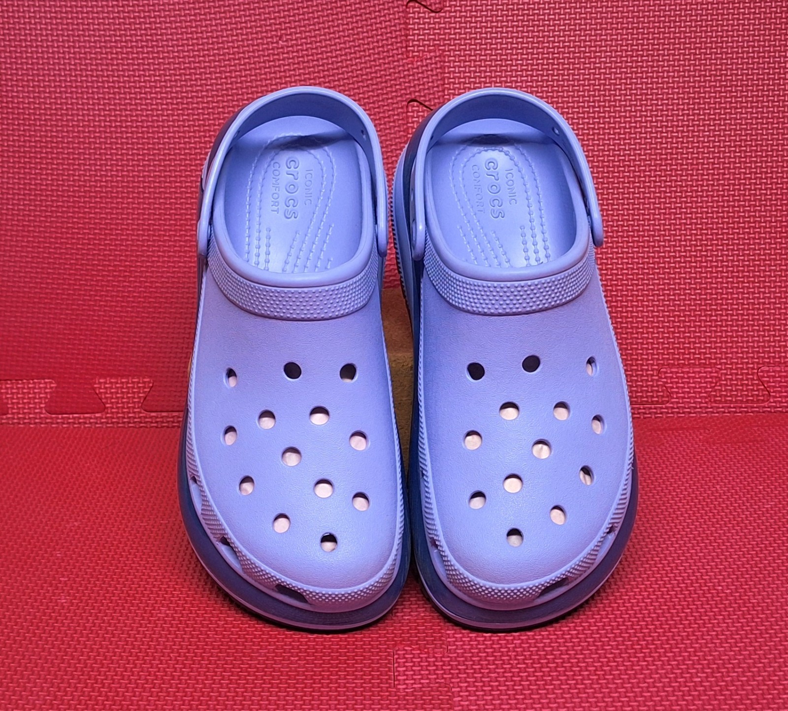 Crocs Mega Crush Platform Clog Shoes Moon Jelly Purple Lavender Size 9 Women’s