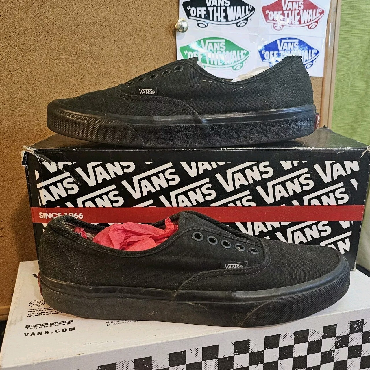 Vans Authentic Core Classic Low Black Lace Up Casual Tennis Shoes Sneaker Unisex