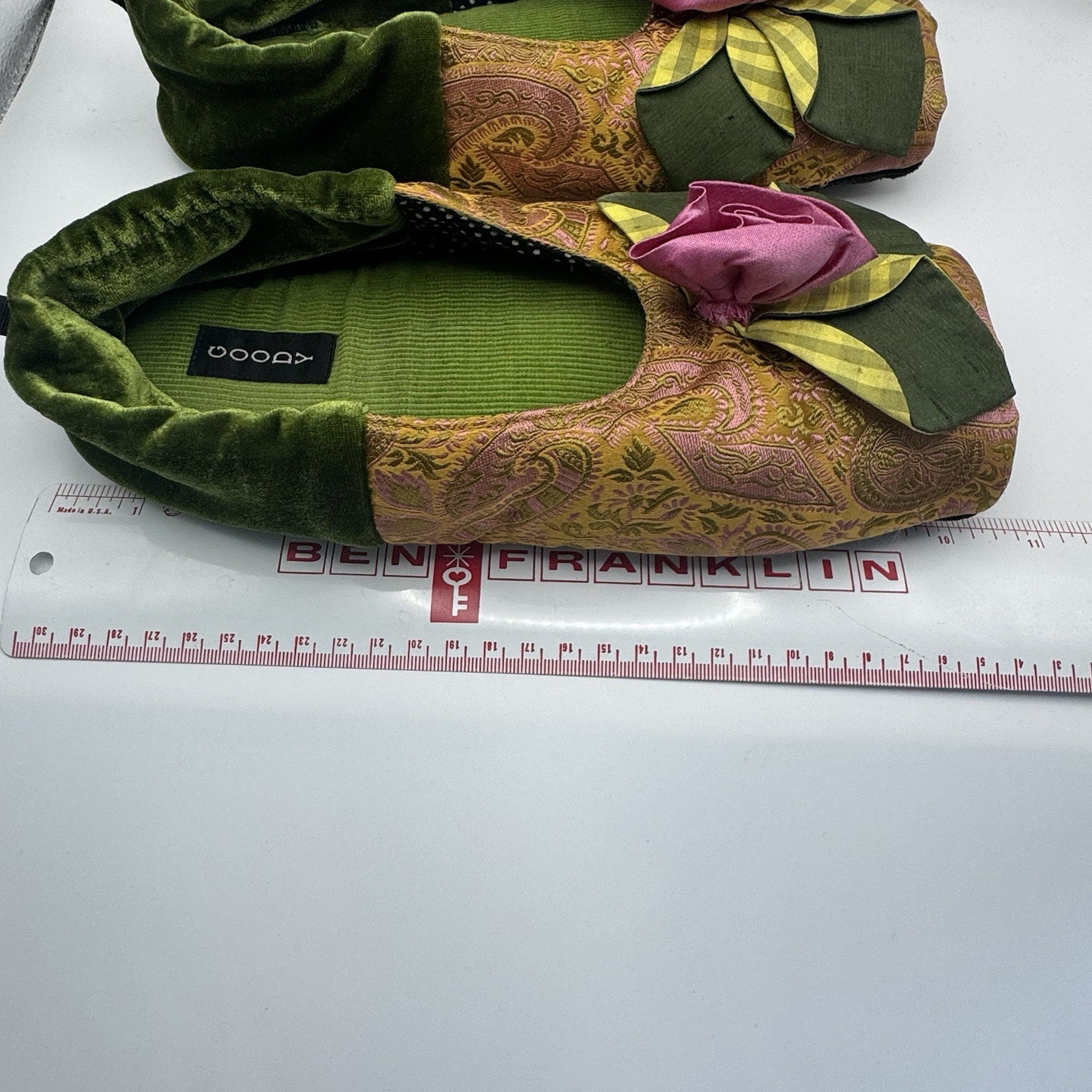 Goody Goody Bon Bon Floral Brocade Slippers WL Velvet Rose Renaissance Festival