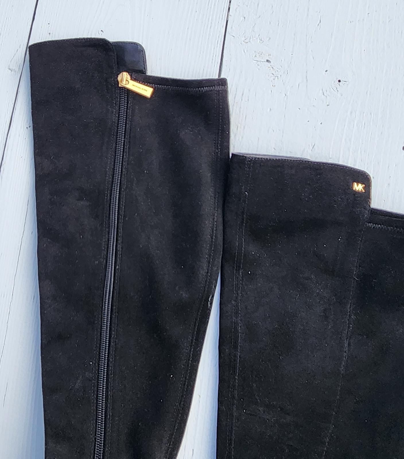 Michael Kors MK Bromley Black Suede Knee High Boots US 5.5 EU 35.5