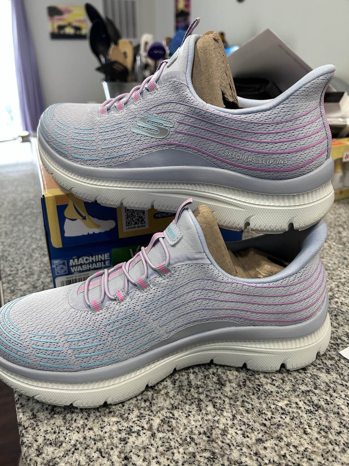 SKECHERS Slip-ins Summits Plus blue women’s size 8 US
