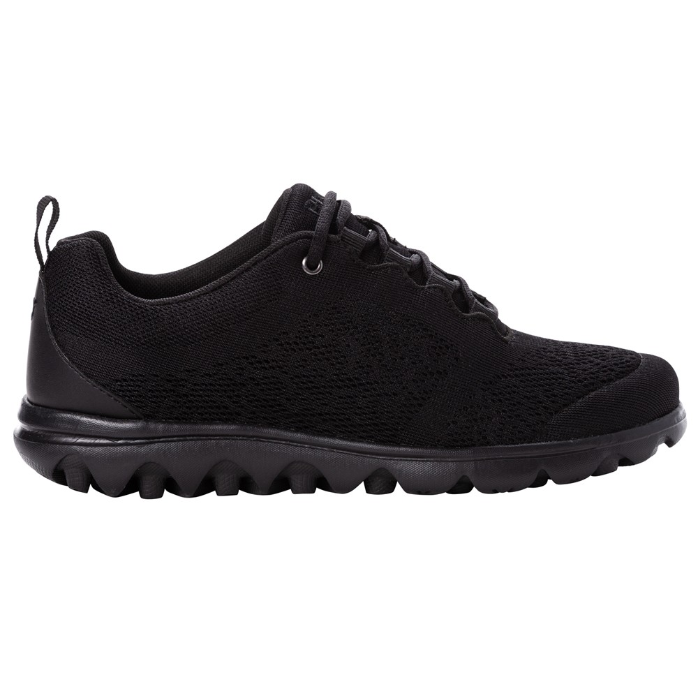 Propet Travelactiv Lace Up Womens Black Sneakers Casual Shoes W5102AB