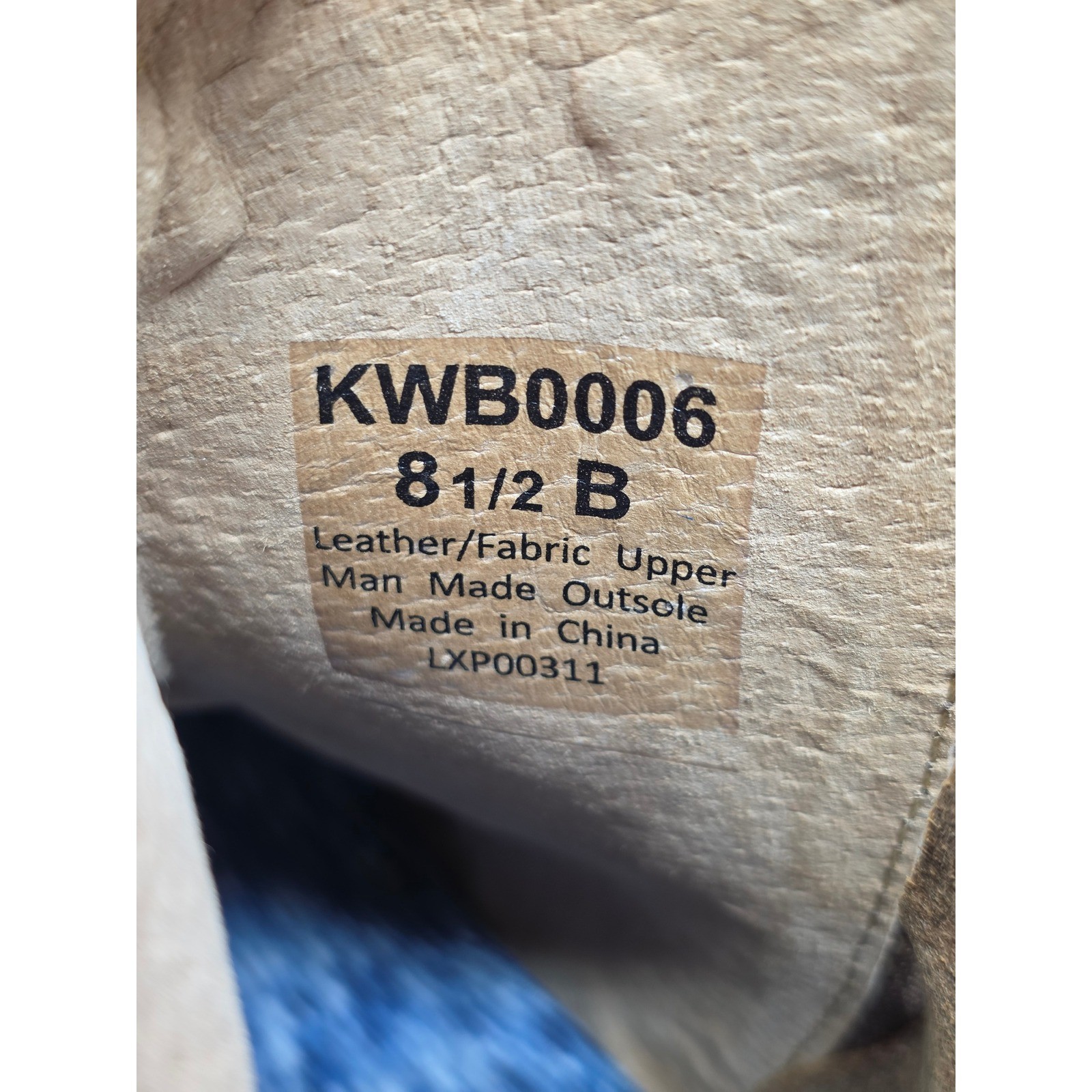 Wrangler Womens Brown Leather Tapestry Western Ankle Boots KWB0006 Size 8.5 B