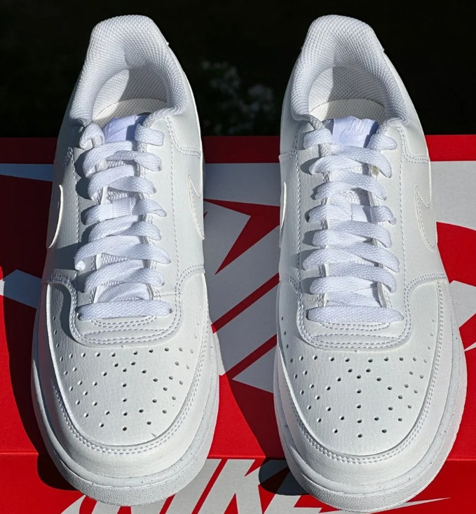 Nike Women’s Court Vision Low Next Nature Triple White Lifestyle Shoes