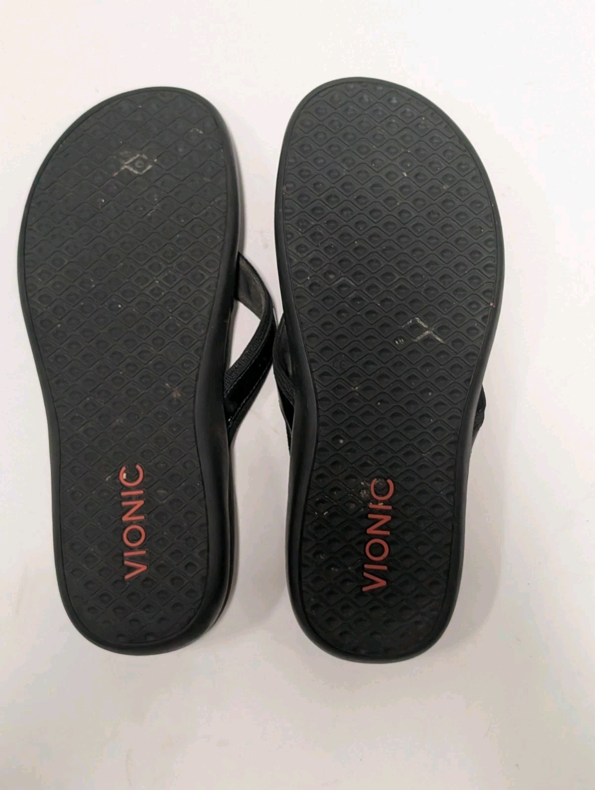 Vionic Women’s 9 Tide Flip Flops Black Arch Support Sandals