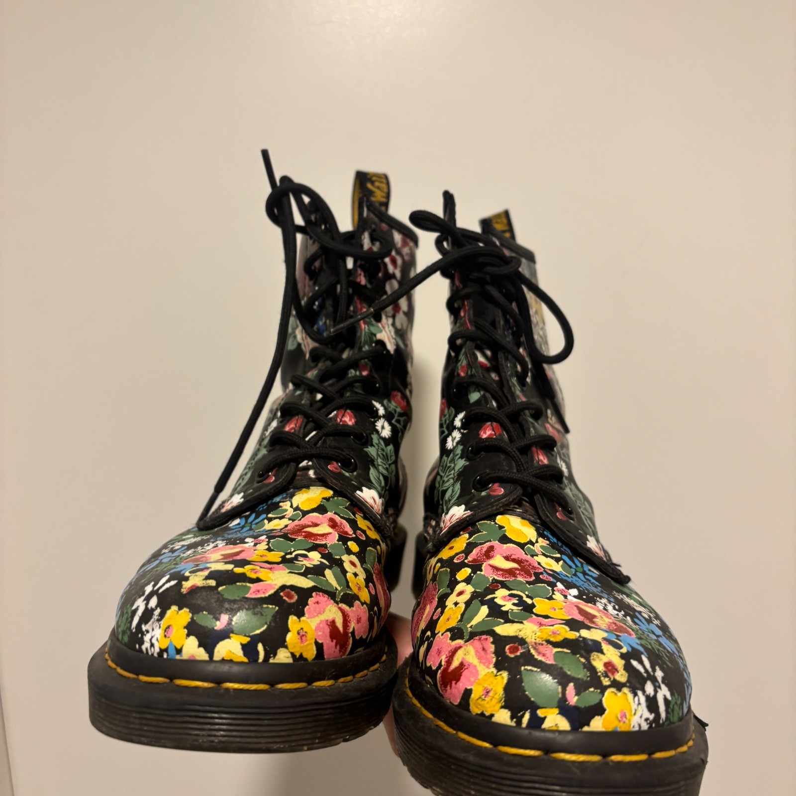Dr. Martens, Womens Size 9, Floral Combat Boots Streetwear