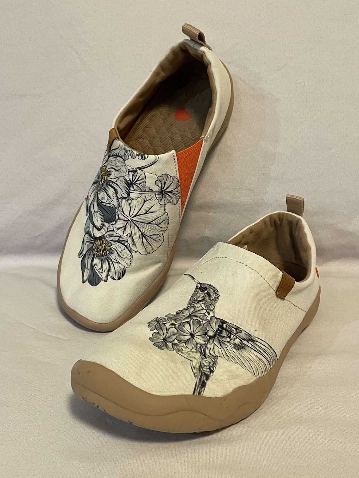 UIN Women’s Toledo Art Painted Travel Shoes Slip On Casual Loafers Sz 9 Floral