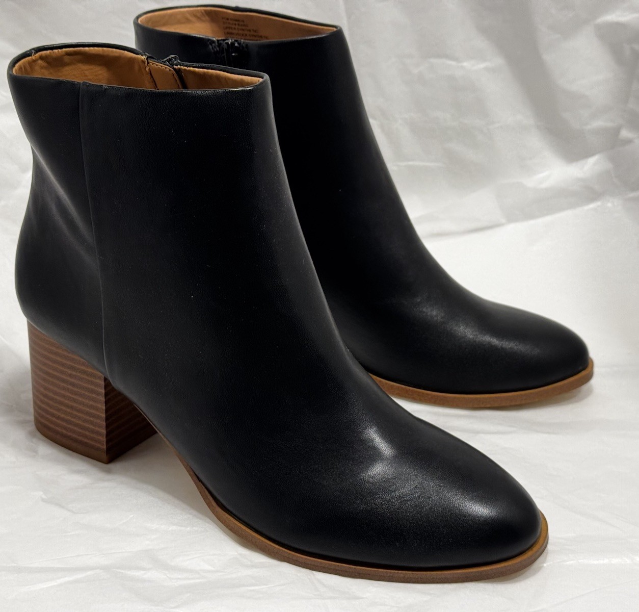 J.CREW $188 Women’s BLACK Faux-Leather Heeled Going Out Zipper Ankle Boots 10 M